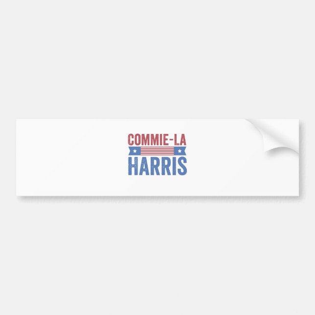 Autocollant De Voiture Commie-La Harris 2024 Funny Anti Kamala Harris (Devant)