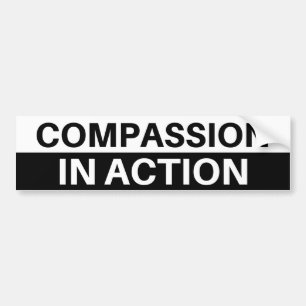 Autocollant De Voiture Compassion dans l'action - adhésif pour pare-choc