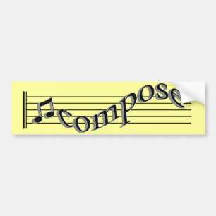 Autocollant De Voiture Composez la musique