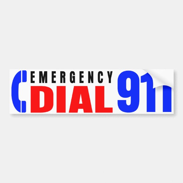 Autocollant De Voiture Composez l'autocollant 5 de 911 polices (Devant)
