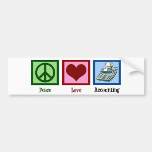 Autocollant De Voiture Comptabilité d'amour de paix