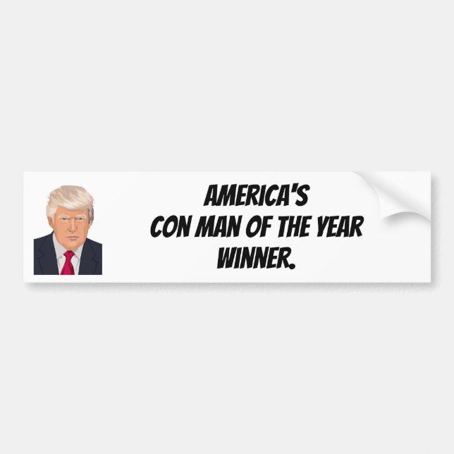 Autocollant De Voiture Con Man Of The Year Winner Bumper Sticker (Devant)