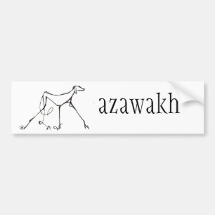 Autocollant De Voiture Conception d'adhésif pour pare-chocs d'Azawakh de