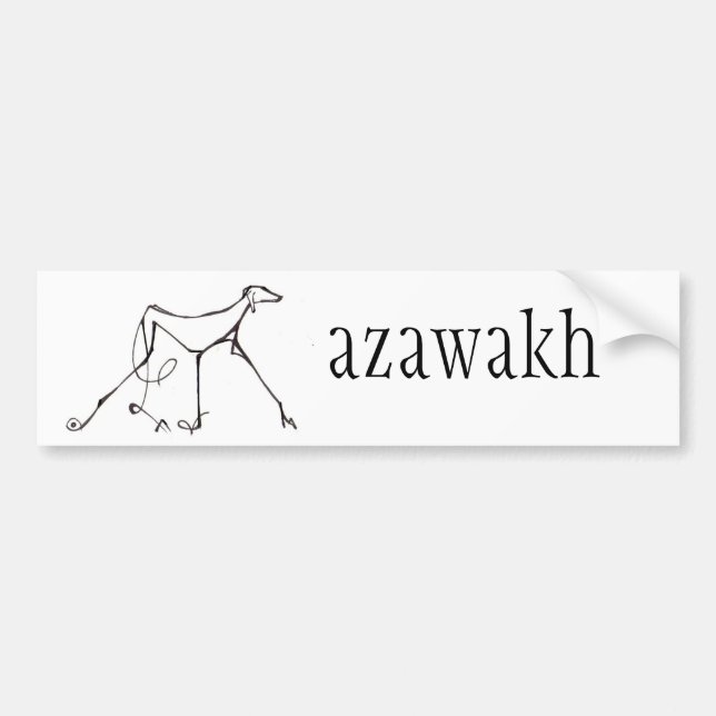 Autocollant De Voiture Conception d'adhésif pour pare-chocs d'Azawakh de (Devant)