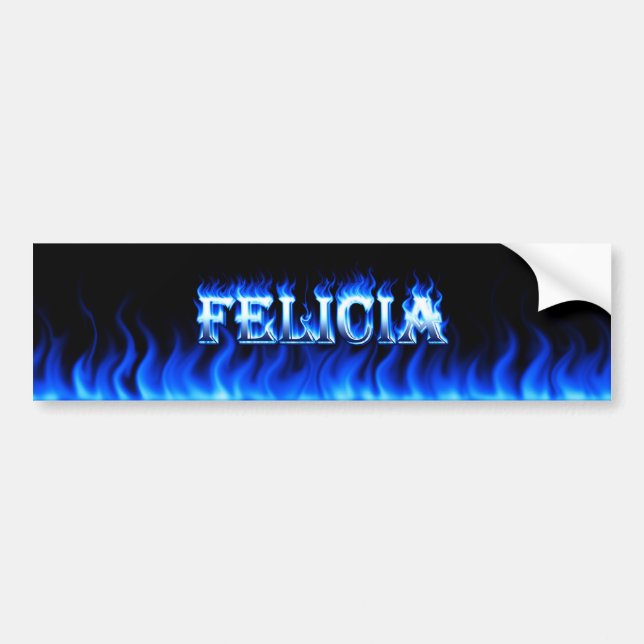 Autocollant De Voiture Conception de l'autocollant Felicia blue fire and  (Devant)