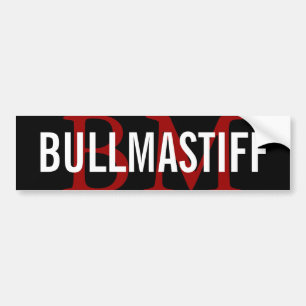 Autocollant De Voiture Conception de monogramme de race de Bullmastiff