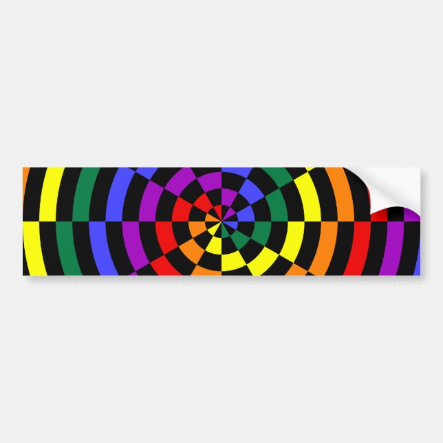 Autocollant De Voiture Conception de spirale arc-en-ciel cassée (Devant)