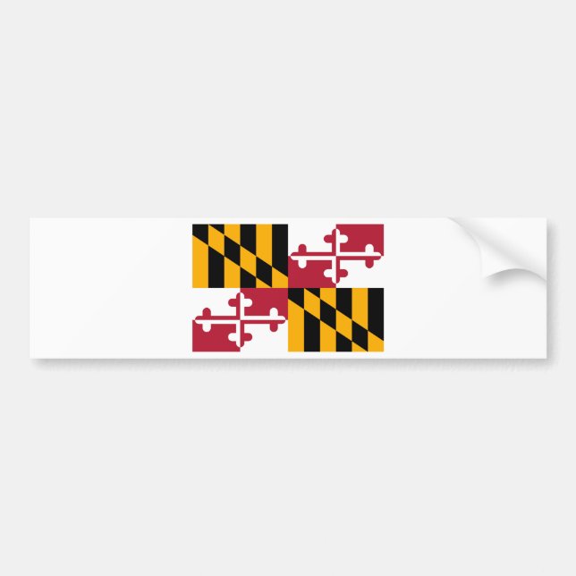 Autocollant De Voiture Conception du drapeau de l'État du Maryland (Devant)