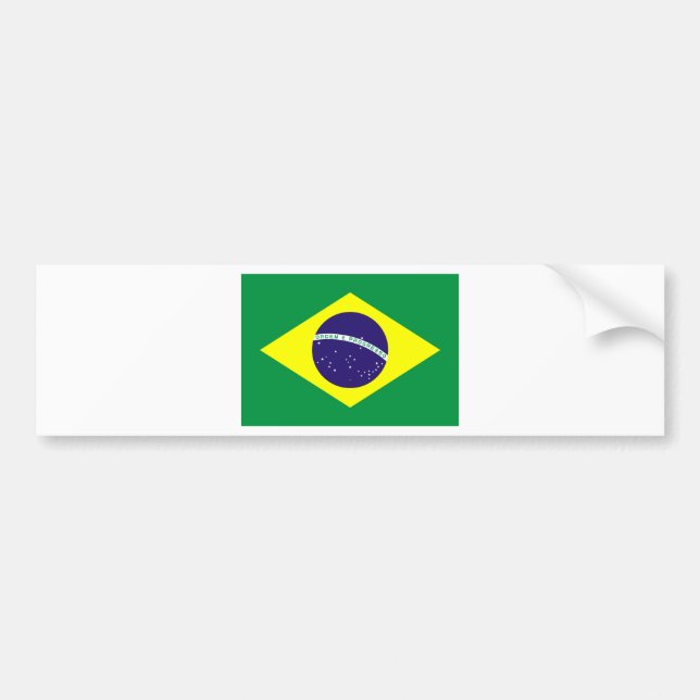 Autocollant De Voiture Conception du drapeau du Brésil (Devant)