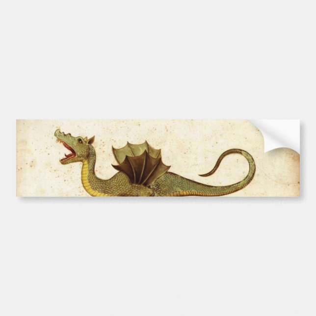 Autocollant De Voiture Conception médiévale vintage de dragon (Devant)