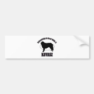 AUTOCOLLANT DE VOITURE CONCEPTIONS DE CHIEN DE KUVASZ