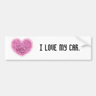 Autocollant De Voiture Conceptions de fleur de coeur