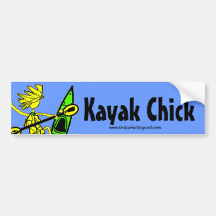 Autocollant De Voiture Conceptions et choses de poussin de kayak