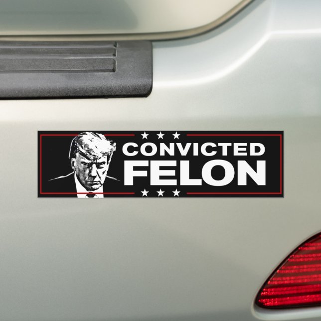Autocollant De Voiture Condamné Felon Anti-Trump (En voiture)