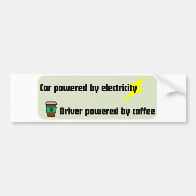Autocollant De Voiture Conducteur alimenté par du café (Devant)