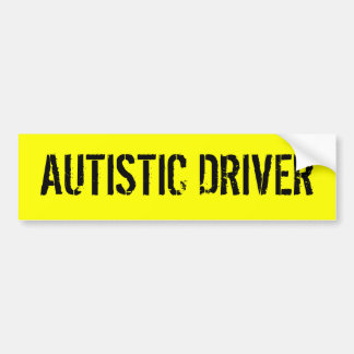 AUTOCOLLANT DE VOITURE CONDUCTEUR AUTISTE
