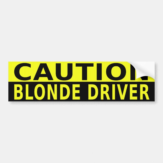 AUTOCOLLANT DE VOITURE CONDUCTEUR DE BLONDE DE PRÉCAUTION (Devant)