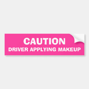 Autocollant De Voiture Conducteur de précaution appliquant le maquillage
