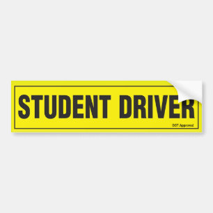 AUTOCOLLANT DE VOITURE CONDUCTEUR D'ÉTUDIANT