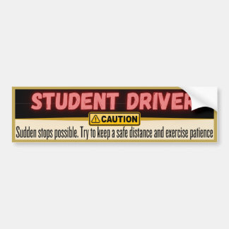 Autocollant De Voiture Conducteur étudiant, Attention, Patience