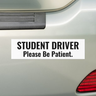 Autocollant De Voiture Conducteur étudiant : Veuillez être patient