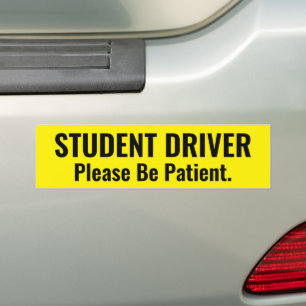 Autocollant De Voiture Conducteur étudiant : Veuillez être patient
