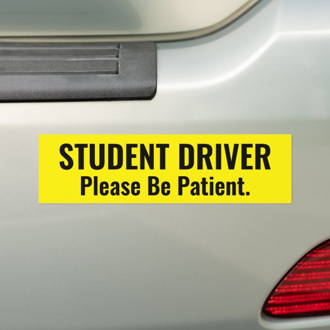 Autocollant De Voiture Conducteur étudiant : Veuillez être patient (En voiture)