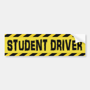 Autocollant De Voiture Conducteur noir et jaune d'étudiant
