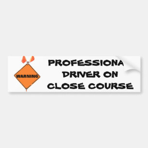 Autocollant De Voiture Conducteur professionnel sur le cours fermé