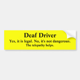 Autocollant De Voiture Conducteur sourd télépathique