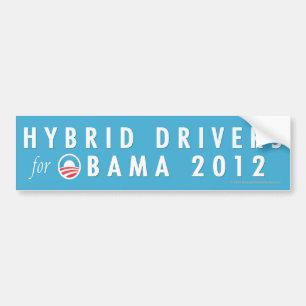 Autocollant De Voiture Conducteurs 2012 de Pro-Obama Hydrid