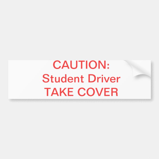 Autocollant De Voiture Conducteurs d'étudiant ! (Devant)
