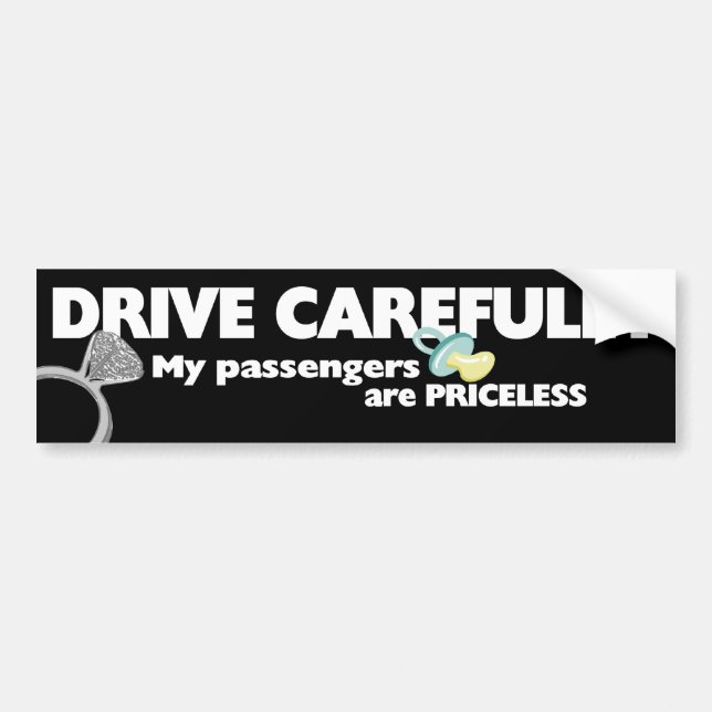 Autocollant De Voiture Conduire prudemment (Devant)