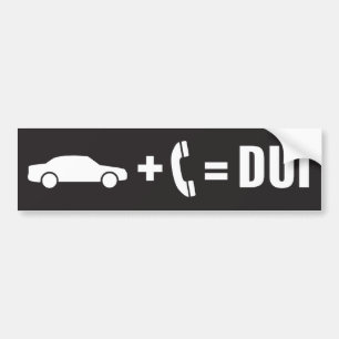Autocollant De Voiture Conduire sous l'influence d'un téléphone portable