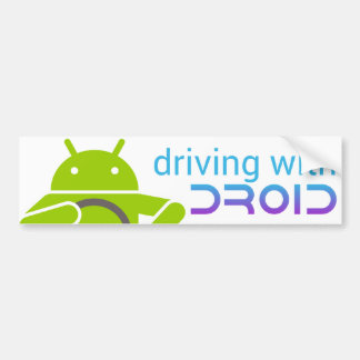 Autocollant De Voiture Conduisant avec DROID, adhésif pour pare-chocs