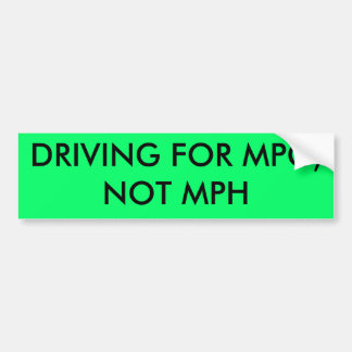 AUTOCOLLANT DE VOITURE CONDUISANT POUR MPG, PAS M/H