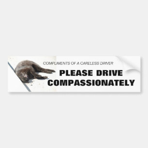AUTOCOLLANT DE VOITURE CONDUISEZ SVP COMPATISSANT