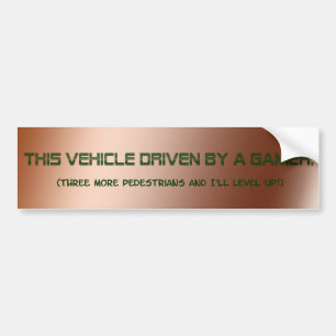 Autocollant De Voiture "Conduit adhésif pour pare-chocs par Gamer"