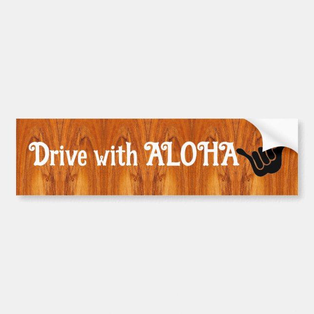 Autocollant De Voiture Conduite avec ALOHA (Devant)