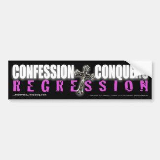 Autocollant De Voiture Confession conquiert la régression
