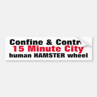 Autocollant De Voiture Confine Contrôle 15 minutes Ville roue HAMSTER hum