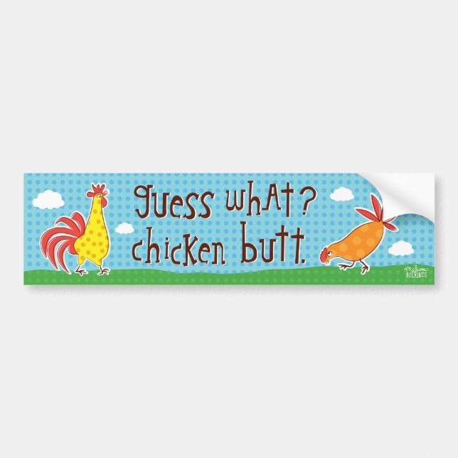 Autocollant De Voiture conjecture ce qui ? bout de poulet ! adhésif pour (Devant)