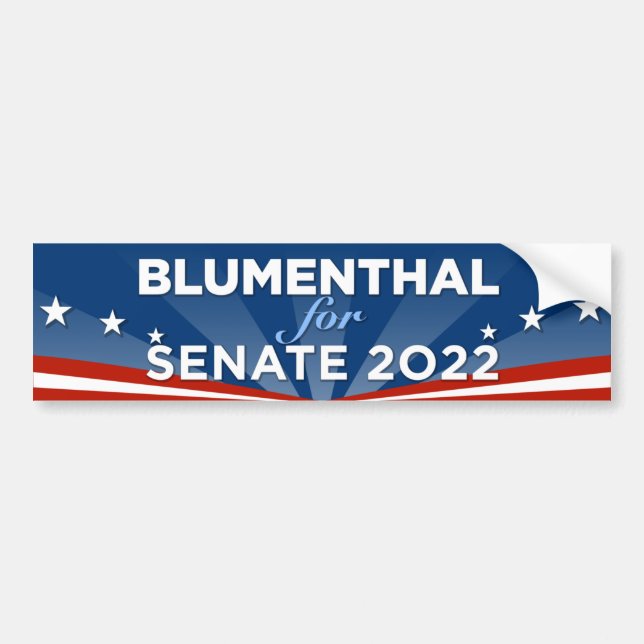 Autocollant De Voiture Connecticut Blumenthal pour le Sénat 2022 (Devant)