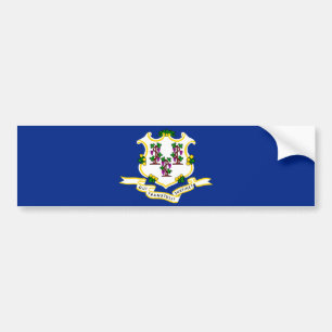 Autocollant De Voiture Connecticut State Flag Design
