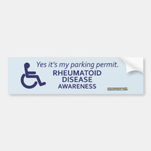 Autocollant De Voiture Conscience de rhumatisme articulaire - incapacité