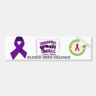AUTOCOLLANT DE VOITURE CONSCIENCE DE VIOLENCE FAMILIALE