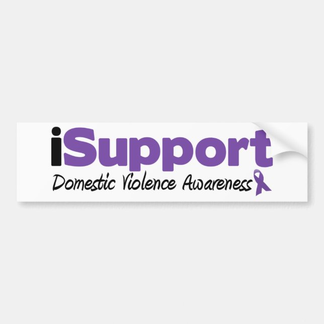 Autocollant De Voiture conscience de violence familiale d'iSupport (Devant)