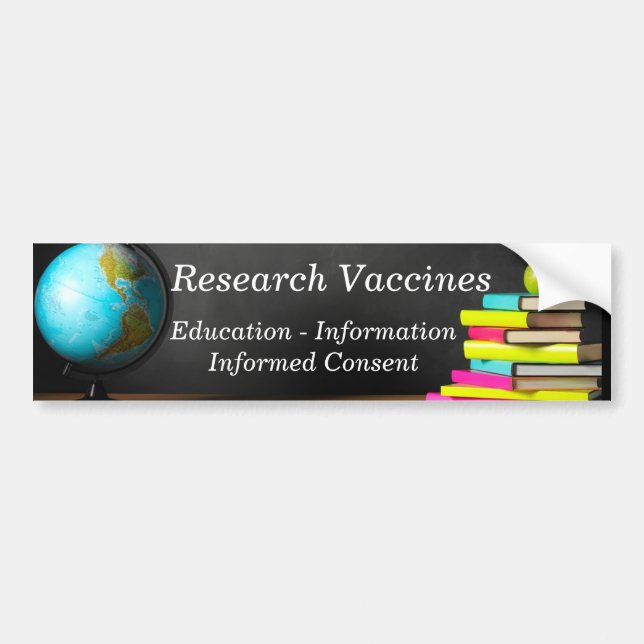 Autocollant De Voiture Consentement éclairé d'éducation de vaccins de (Devant)