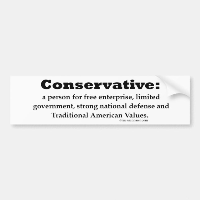 Autocollant De Voiture Conservateur (Devant)