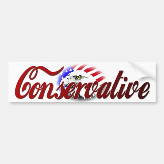 Autocollant De Voiture Conservateur avec l'Américain Eagle (Devant)